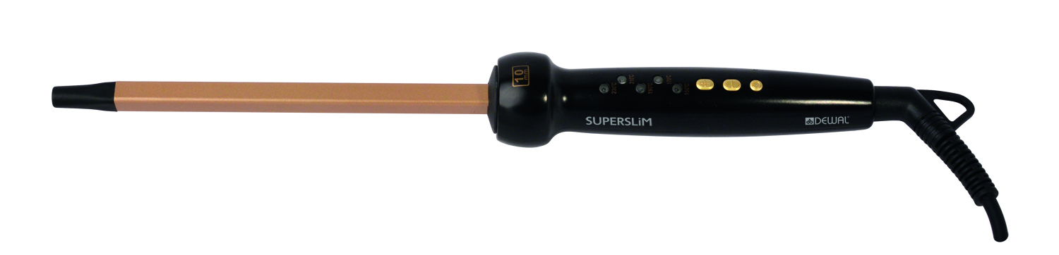 Плойка DEWAL SUPERSLIM (д/афрокудрей) c термор,титан-турм 30Вт 10*7 мм