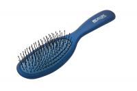 Щетка массаж EXCEPTION на подушке с тонким  нейлон штифтом ,9 рядов синий