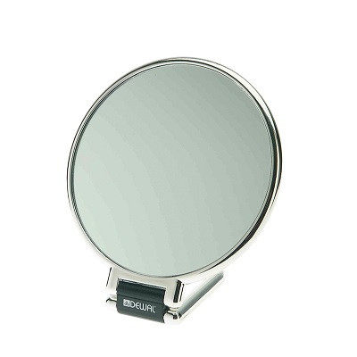 Зеркало настольное DEWAL пластик серебристое 14x23 см
