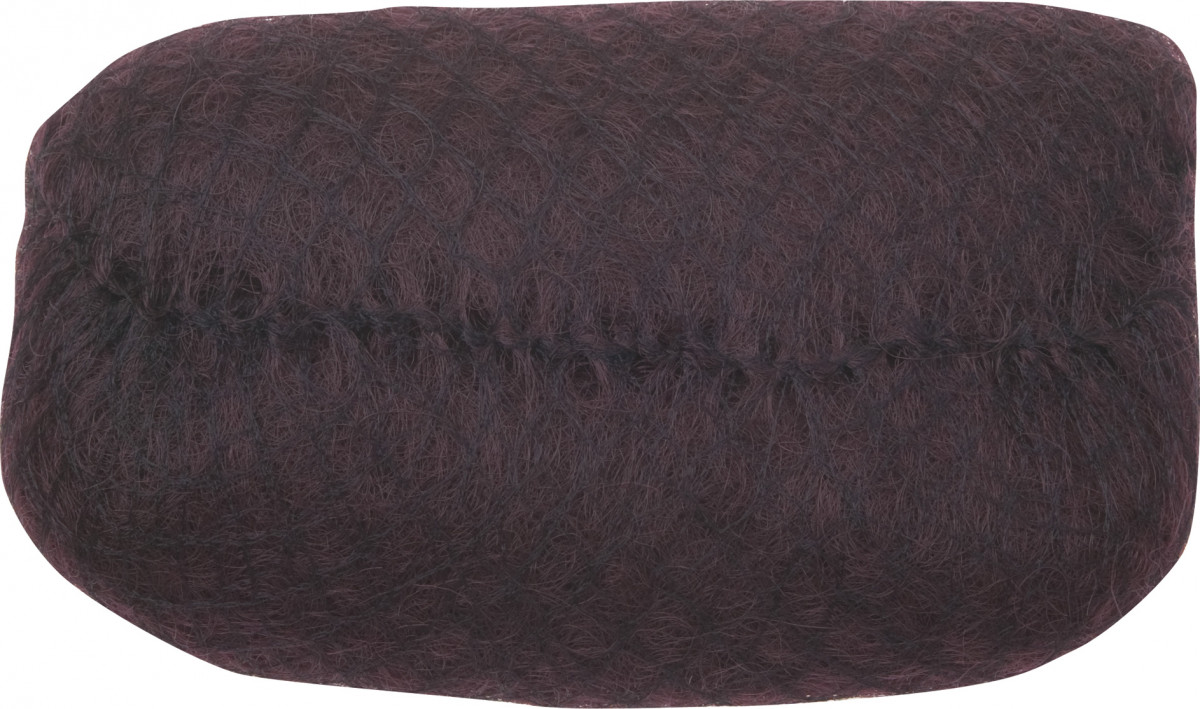 Валик для прически DEWAL из искусственного волоса + сетка темно-коричневый 18x11 см