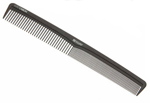 Расческа рабочая CARBON 18,5см комбинир черная 