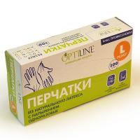 Перчатки латекс L OptiLine неопудр 100/1000 ОПТИКОМ/