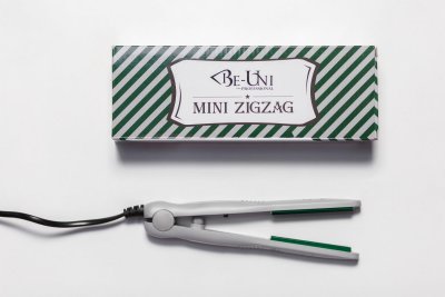яЩипцы гофре MINI BE-UNI Zig-Zag серый/зеленый — внешний вид