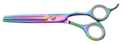 Ножницы филир 5,50 36 зуб PBS-SK106RT радужный хамелеон, полуэргономич, несъемн упо
