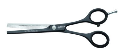 Ножницы JAGUAR 5,5* филировочные Pastell Plus Lava (40зуб) черные — внешний вид