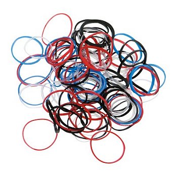 Резинки для волос DEWAL силикон цветные d 25 мм 100 шт. 