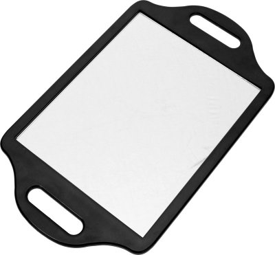 Зеркало заднего вида DEWAL пластик черное с двумя ручками 36x22 см