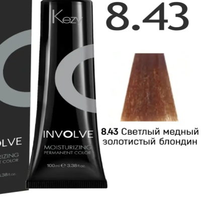 8,43 Светлый медный золотистый  блондин 100мл — внешний вид