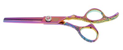 Ножницы филир 5,50 36 зуб узор, цв, фиол хамелеон PBS-SK15RT/CK15RT5536T эргон, несъ