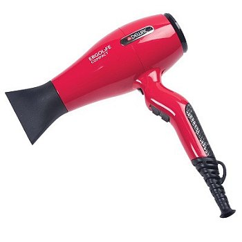 Фен DEWAL ErgoLife Compact красный 2000W ионизация 2насадки