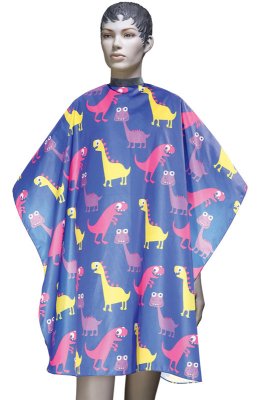 Пеньюар детский динозавры синий на крючках 95*120 см полиэстер DEWAL