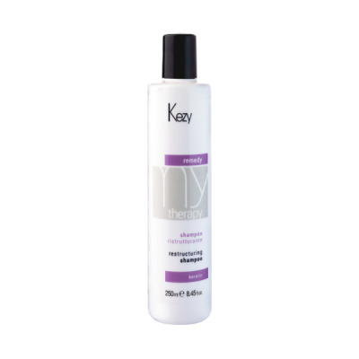 Шампунь реструктурирующий с кератином 250 мл Remedy Restructuring shampoo Kezy — внешний вид