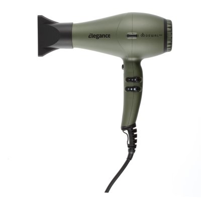 Фен DEWAL PRO Elegance оливковый 2300W ионизация 2насадки — внешний вид