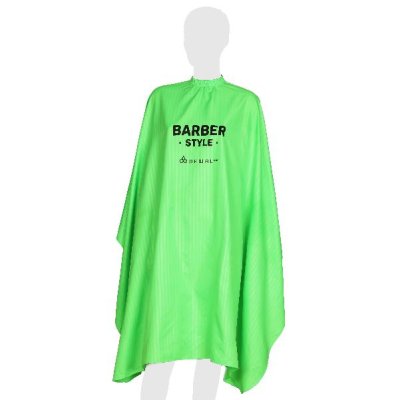 Пеньюар д стрижки BARBER STYLE NEON на крючках полоска 140*158см полиэстер DEWAL — внешний вид
