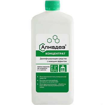 Дезинфектор Алмадез-концентрат 1л (крышка) с моющим эфф