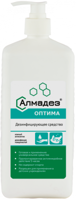 Антисетик Алмадез-оптима 1л (насос-дозатор) бесспиртовой кожный/д поверх