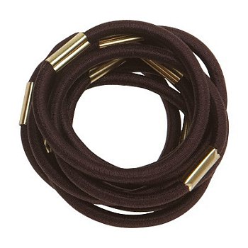 Резинки для волос DEWAL maxi коричневые d 45 мм 10 шт. 