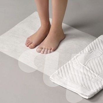 Коврик ЧИСТОВЬЕ махровый белый (ножки) 50x70 см 