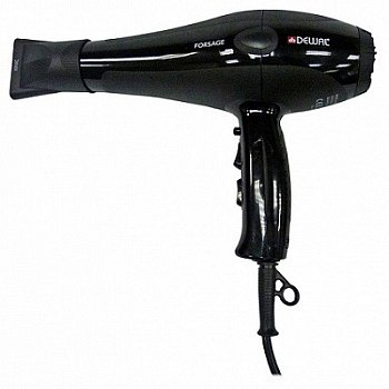 Фен DEWAL Forsage черный 2200W ионизация 2насадки