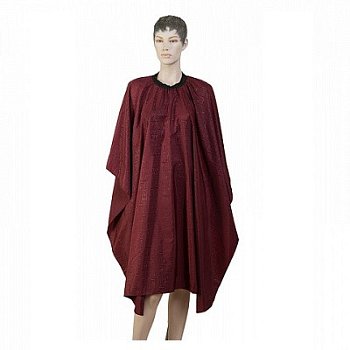 Пеньюар д стрижки буквы на крючках бордовый 128*148см полиэстер DEWAL