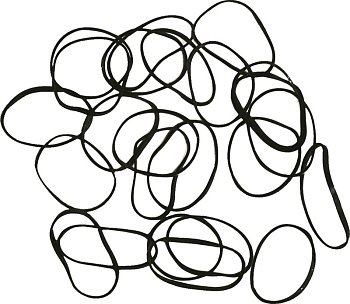 Резинки для волос DEWAL силикон черные mini 100 шт.