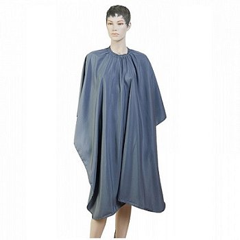 Пеньюар д стрижки матовый на крючках серый 128*148см полиэстер DEWAL