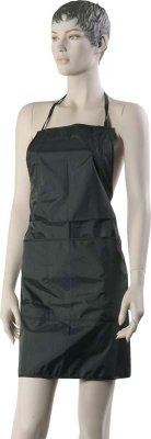 Фартук мастера д окраш.полиэстер черный с бок.затяжками 76*65см DEWAL