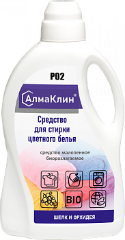 Средство для стирки АлмаКлин для цветного белья шелк и орхидея 1,5л (флакон)