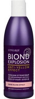 Бальз д волос оттеночный эффект пепельный блонд  ANTI-YELLOY 300мл CONCEPT