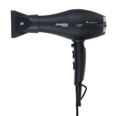 Фен DEWAL Exception Compact черный 2200 Вт ионизация 2 насадки — внешний вид