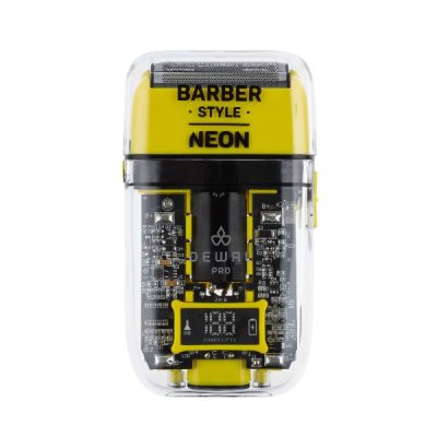 Шейвер DEWAL для проработки контуров бороды PRO BARBER STYLE NEON YELLOW аккум 7000об/мин 2бр.гол