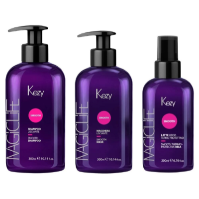 Набор Magic Life Smooth Kezy (шампунь 300 мл + маска 300 мл + молочко разглаживающее 200 мл)