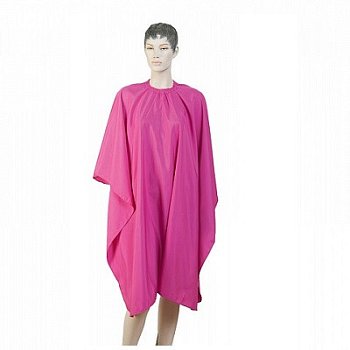 Пеньюар д стрижки матовый на крючках розовый 128*148см полиэстер DEWAL