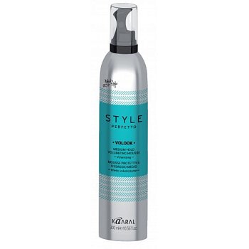 Мусс для укладки волос средней фиксации Perfetto volook hold Mousse голубой 300 мл