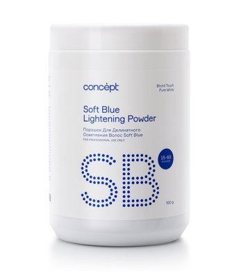 Порошок д/осветления волос Blond Touch Soft Blue lightening powder PURE WHITE 500 г — внешний вид